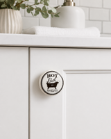 NEW!  BATH BATHROOM Knobs Decor Vintage Look Black White Drawer Pulls Shabby Chic Retro Cottage Distressed French Provincial Farmhouse