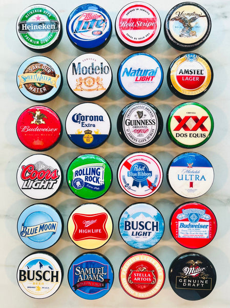 BEER BAR KNOBS for Man Cave and Basement Home Decor Liquor Wine Mixed Drinks Wet Bar Theme - Perfect Father’s Day Gift for Dad